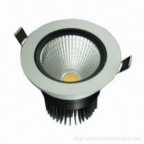 COB LED Downlight, Epistar COB LEDs, 100 to 110lm/W, Cold Forging Heat Dissipation